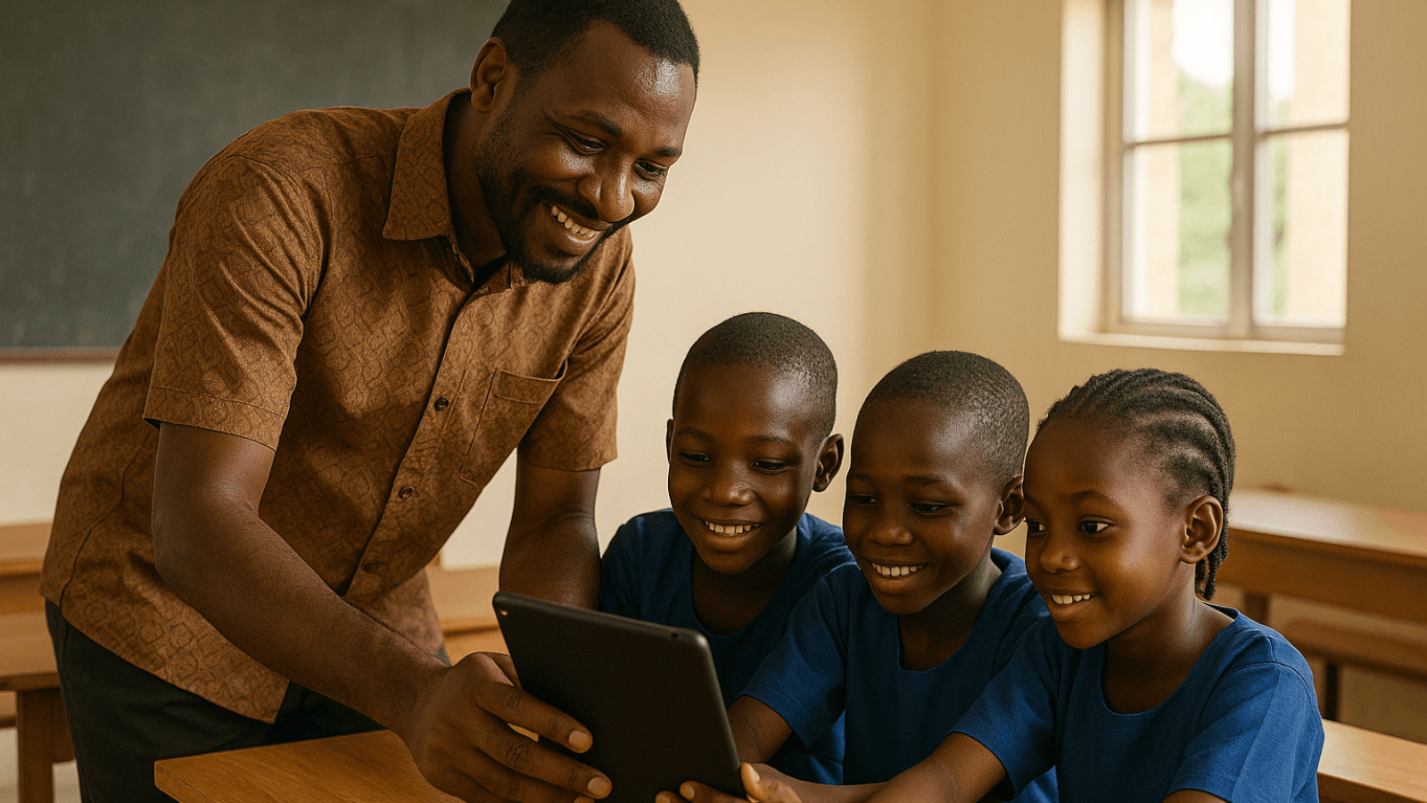 black students in classroom
