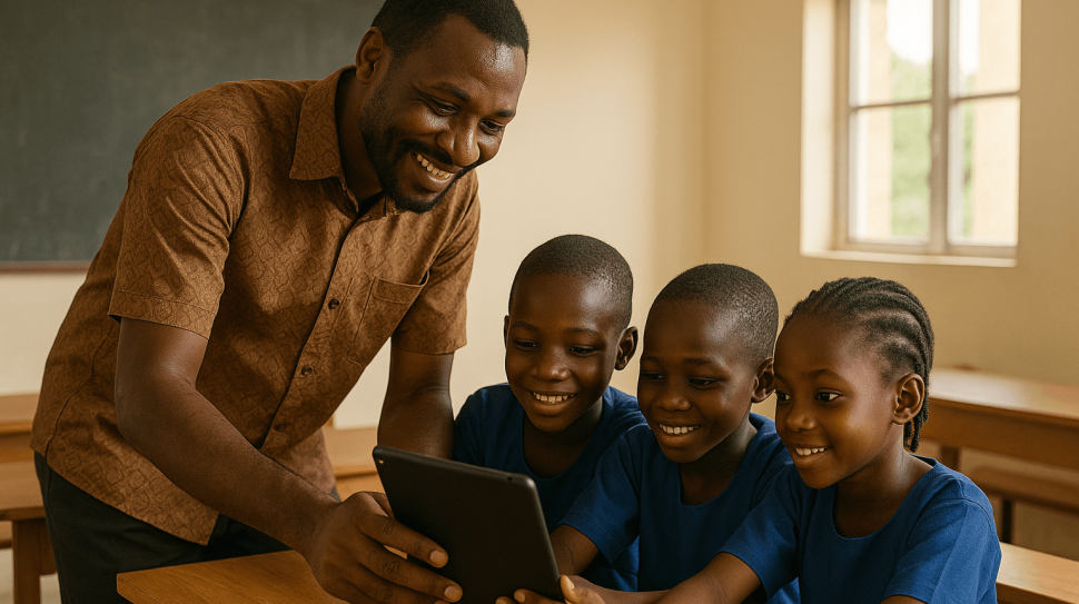black students in classroom