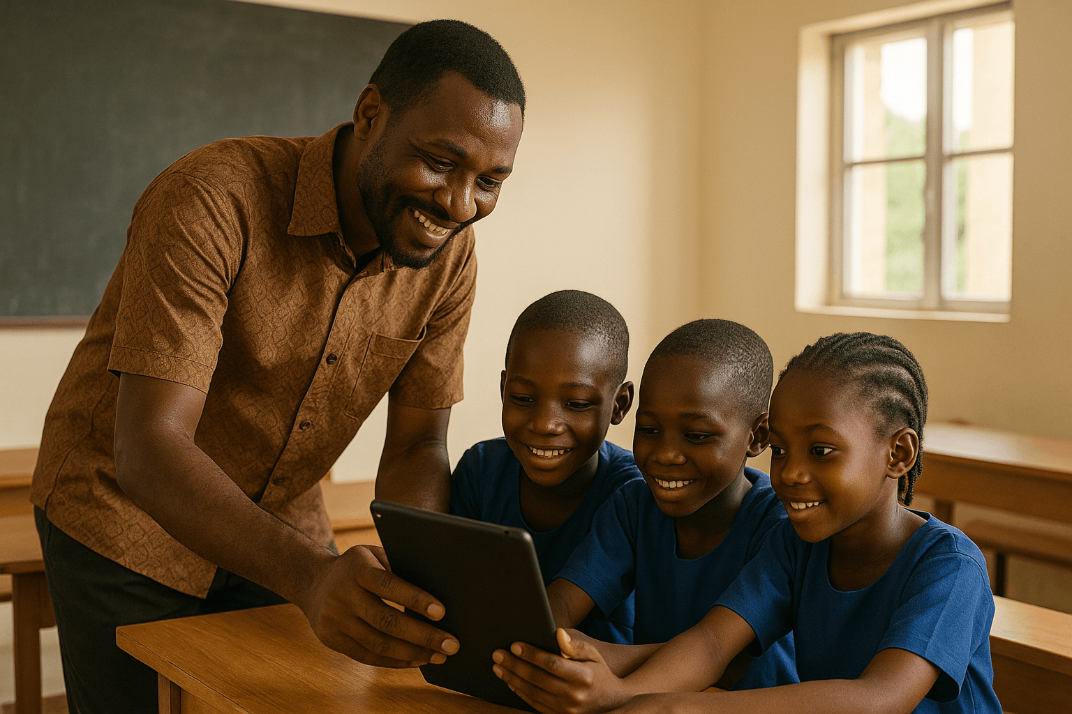 black students in classroom